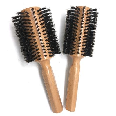 China Duct Bristle Detangling Hair Brush FSC Natural Wood Wooden Hair Brush for sale