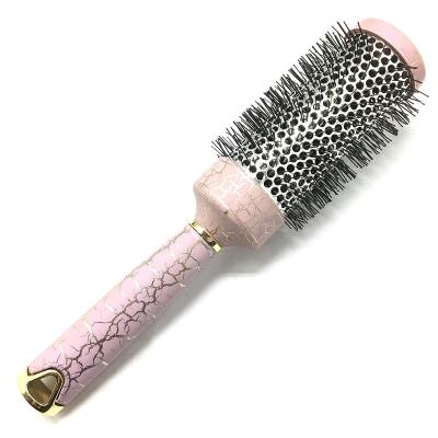 China Boar Round Black Nylon Nordic Hard Updraft Quality Ceramic Pink Hair Brush for sale