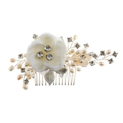 China Wedding Popular Bridal Bridal Hair Jewelry Headband Beads Hair Combs Flower Double Comb Hair Wedding Hair Accessories for sale