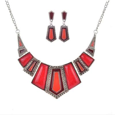 China Jewelry Factory Bulk Sale Hottest Romantic Necklace Bracelet Earring Set Gem Jewelry For Wedding for sale