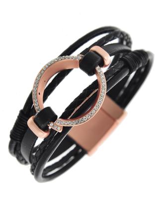 China 2021 best selling girl decoration fashion leather metal bracelet custom made accessories for me for sale