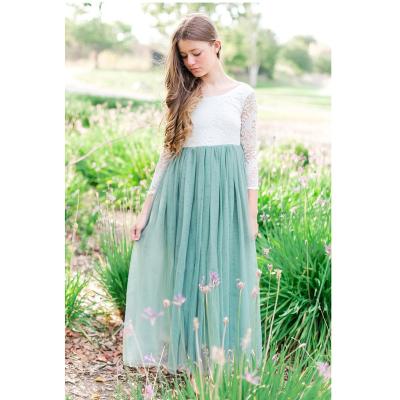 China Breathable Junior Girl's Long Tulle Dress for sale