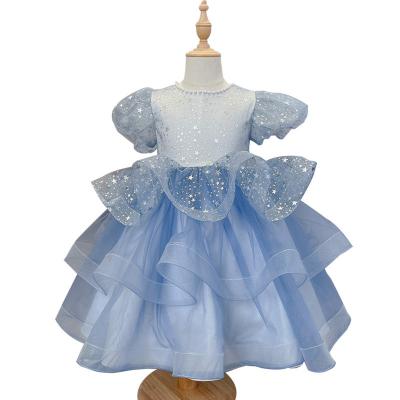 China Blue Anti-wrinkle Cocoyeye Toddler Girl Tutu Dress for sale