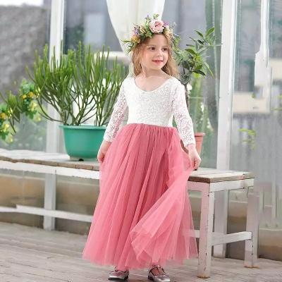 China 2022 Breathable Dusty Pink Tulle l Dresses For Baby Girl for sale