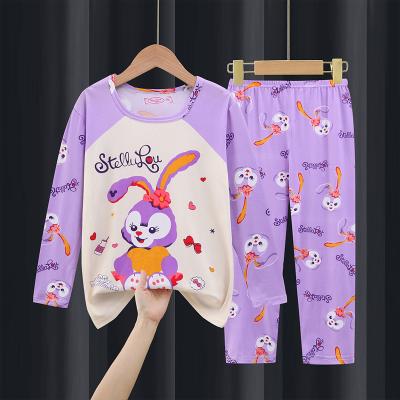 China Thin Student Home Clothes Set 2-10 Years Boys Cartoon Section Children Girls Breathable Long Sleeve Pajamas for sale