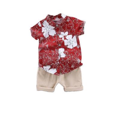 China New summer children's wear casual foreign trade children's wear version short sleeve suit boys shirt Korean suit for sale