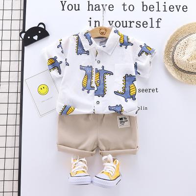 China New Casual Summer Children's Clothes Baby Boy Baby Children's Suit Shirt Short Sleeve Suit for sale