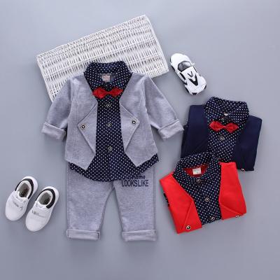 China Long Sleeve Spring New Boy's Clothes British Suit And Autumn New Style for sale