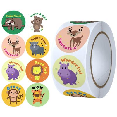 China Custom Direct Heat Sensitive Waterproof Label Sticker Student Design Cartoon Sticker Package Cute Label Sticker Adhesive Cute Label Sticker for sale