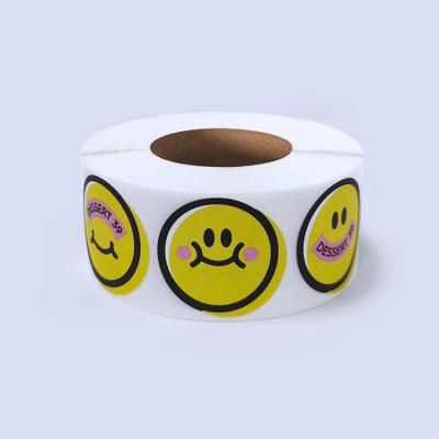 China Buy Customized Thank You Sticker Circle Label Roll PVC Products Label Personalized Three Proof Adhesive Label for sale