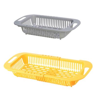 China Viable Over Sink Strainer Plastic Expandable Strainers Drain Basket for sale