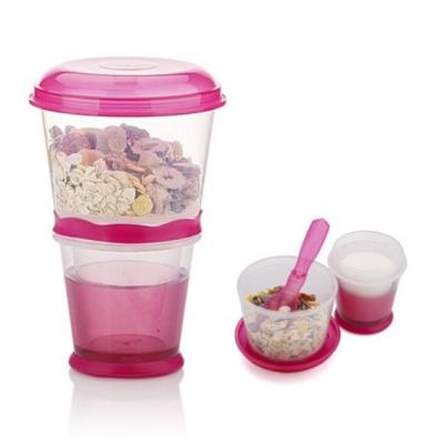 China CLASSIC Breakfast Drink Cups Portable Yogurt And Cereal Togo Container Cup for sale