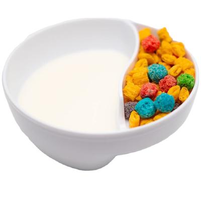 China Sustainable Plastic Soggy Cereal Divided Anti Bowl for sale