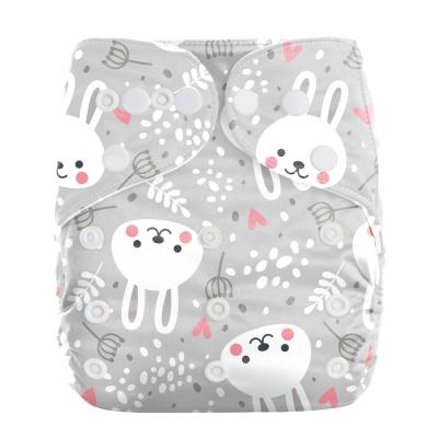 China New Printed Custom Design Reusable Pocket Diapers Cloth Diapers Washable Adjustable Cloth Diapers for sale