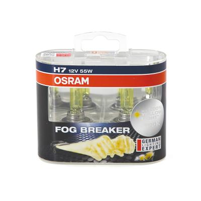 China OSRAM H7FBR 12V 55W PX26d 62210FBR Halogen Breaker Headlight Lamps Fog Lamp Yellow Light GOLF for sale