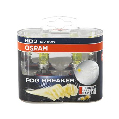 China OSRAM HB3FBR 12V 60W P20d 9005FBR Halogen Breaker Headlight Lamps Fog Lamp Yellow Light Polo for sale