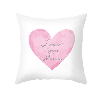 China Folded Mother's Day Cheap Custom Print Cushion Cover Decoration holiday Throw Pillow Cover Blank Sublimation Linen Pillow Case for sale