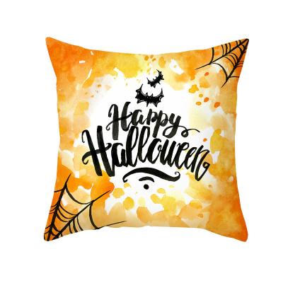 China Folded Home Halloween Cheap Custom Print Cushion Cover Decoration holiday Throw Pillow Cover Blank Sublimation Linen Pillow Case for sale