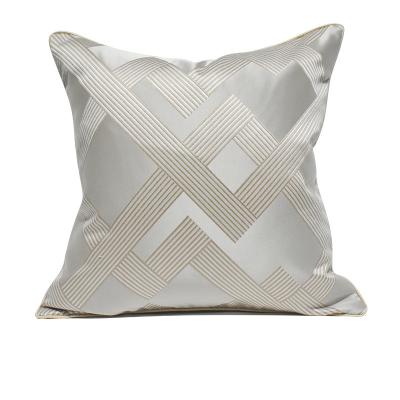 China Folded Modern Light And Luxurious Geometric Model Room Hotel Pillow Nordic Villa Living Room Sofa Cushion Ins Style Pillow Case for sale