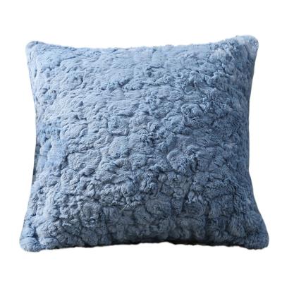 China Folded Beach wool pillowcase  plush solid color pillowcase for home decoration for sale