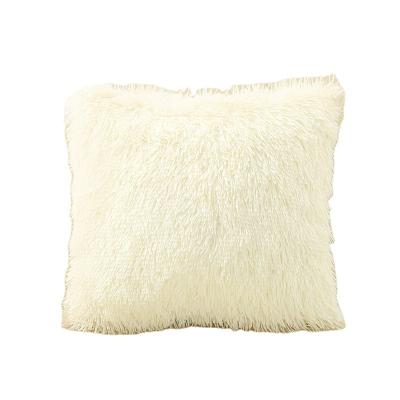 China Folded Beach wool pillowcase  plush solid color pillowcase for home decoration for sale