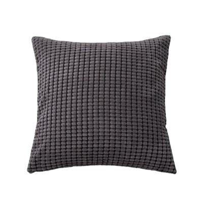 China Anti-Static Super Soft Double Sided Corn Kernels Corduroy Pillow Covers Solid Color Bed Cushion Throw Pillows for sale