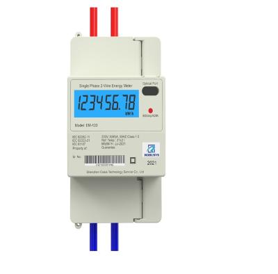 China DIN Rail Type Single Phase Prepaid Energy Meter With WIFI/GPRS EM-135 100V-260V Te koop