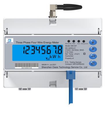 China DIN Rail Type Three Phase Prepaid Energy Meter With WIFI/GPRS/4G 110V 220V 230V for sale