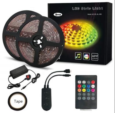 China Garden China CE ROHS IP65 Waterproof RoHS IP65 Lamp 12V Connector 12V Connector 12V Christmas 5050 RGB Led Strip Light Kit Flexible Lux for sale