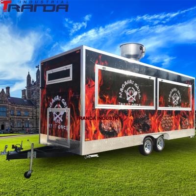 China Durable Mobile Cafe Trailer Van Fast Food Food Truck Trailer Mobile Fast Food Trailer For Sale For S for sale