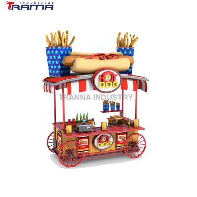 China High Quality Mobile Vegetable Processing Plant Ice Cream Hot Dog Hot Dog Sweet Cart for sale