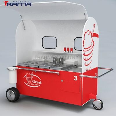 China Hot Selling Vegetable Processing Factory Chinese Style Hot Dog Burger Kiosk Cart With Fryer for sale