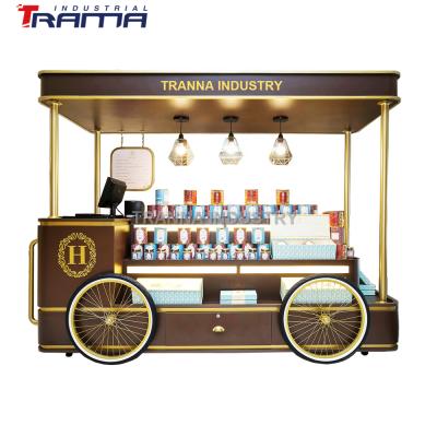 China Vegetable Processing Plant Tranna Burger Hot Dog Carts Mobile Churros Cart Modern Service Cart Restaurant Cafe for sale