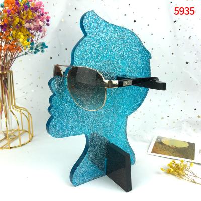 China 5935 Men Eyeglass Show Stand Viable Head Shaped Home Decorative Gift Home Decor for sale