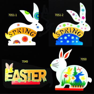 China 7049 Home Viable Spring Easter Bunny Table Decor Mold Resin Silicone Molds for sale