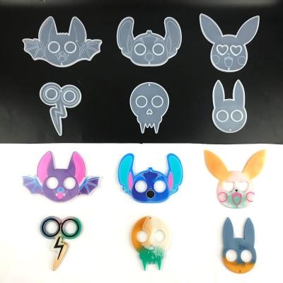 China Rabbit Viable Self-Defense Point 5655-5660 Safety Silicone Mold DIY Resin Master Chain Craft Supplies Resin Tool Accessories for sale