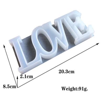 China Sustainable DIY Table Decoration Love Silicone Mold for sale