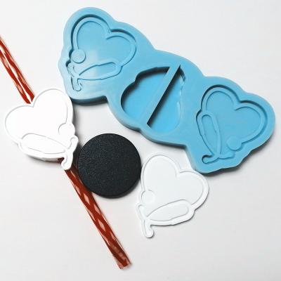 China 3367 Viable In Sale B022 Heart Stethoscope Silicone Straw Mold Topper Doctor Stethoscope for sale