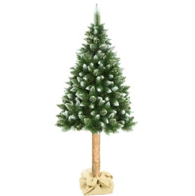 China 180CM Eco-Friendly With Poles Wooden Artificial Christmas Trees On A Natural Trunk Home/Party/Holiday/Office/Festival Decoration for sale