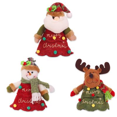 China Apple Bag Children's Gift Bag Santa Snowman Deer Shaped Doll Christmas Gift Bag Christmas Decorations Cartoon Doll Zipper Apple Gift Bag for sale