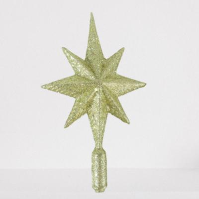 China Handmade Hot Sale Christmas Glitter Plastic Tree Topper For Christmas Tree Decorations for sale