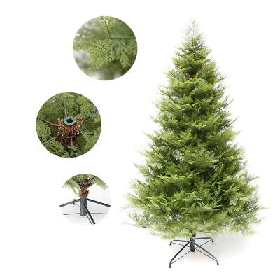 China Christmas Festival SY Christmas Decor Cedar Artificial Tree Supplies Home Ornament for Holiday Party Xmas PE Tree for sale