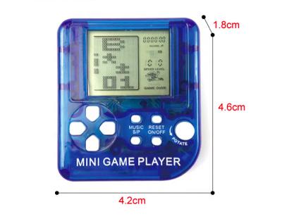 China Game Playing Key Chained 8 Bit Mini Game Console Classic Handheld Player Brick Toy for sale