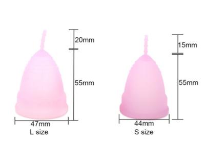 China Promotion 100% Medical Silicone M/L Size Eco Silicone Lady Copa Menstrual Menstrual Cup For Women Period for sale