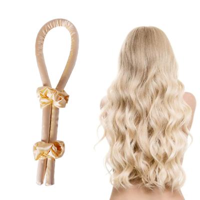 China 16 gsm Mulberry Silk Tiktok Headband Spiral Custom Overnight Silk Curling Ribbon Rod Wrap Kit Heatless Hair Wave Rollers Curlers Curl Curls for sale