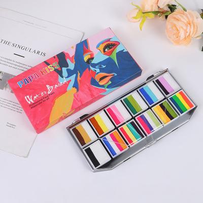 China Face New 12 Color Rainbow Watercolor Wholesale Skin-friendly Good Reflectivity Water Soluble Body Painting For Kids Makeup for sale