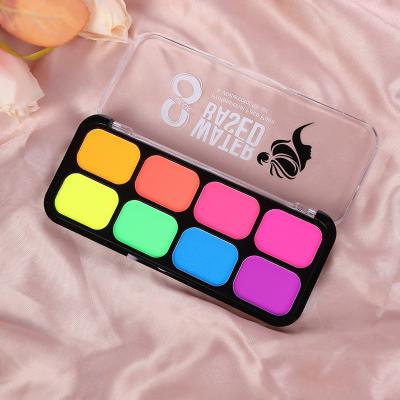 China Face 8 Colors Fluorescent Face Color Stock Available Wholesale Customizable Body Painting For School Performance for sale