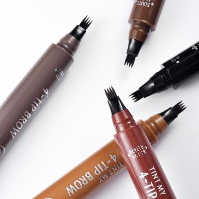 China Waterproof 4-TIP Brow Natural Eyebrow Arch Effect Waterproof Oil-proof Smudge-proof Eyebrow Pencil For Lady for sale