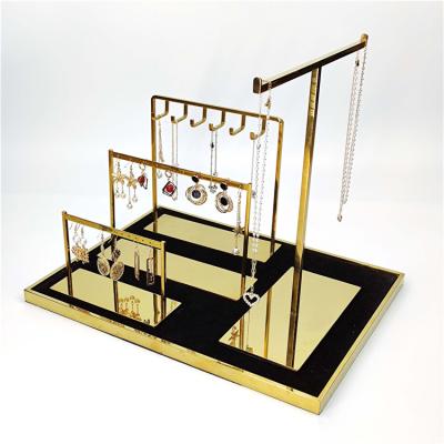 China Stainless Steel Jewelry Organizer Display Rack Metal Stand D-002 for sale