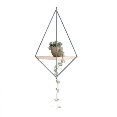 China Minimalist simple style hanger wood flower stand for indoor outdoor for sale